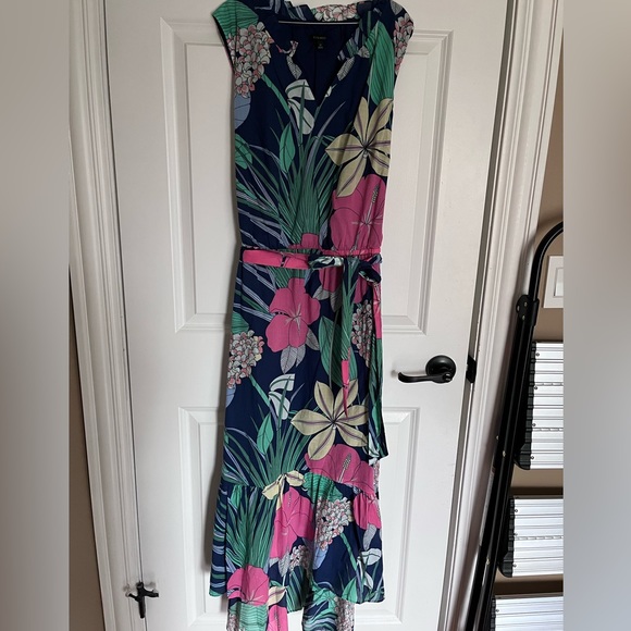 Talbots Voile Hibiscus Maxi Dress - Picture 4 of 6